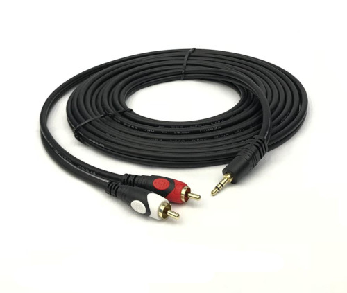 YX-1363 3.5mm Stereo Male to 2xRCA Male Cable 5m